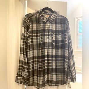 Black and white plaid shirt